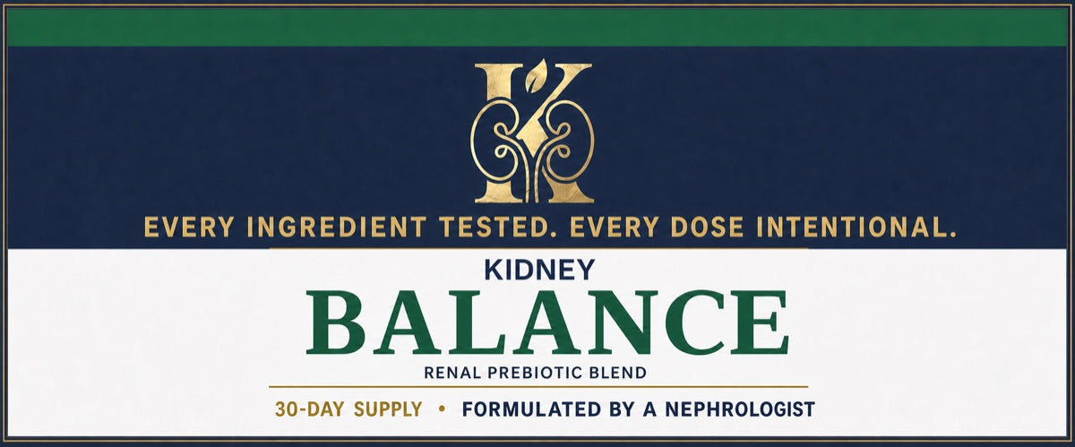 Kidney Balance label: Every ingredient tested. Every dose intentional.